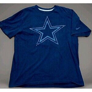 Nike NFL Dallas Cowboys Men's Blue Star Logo T-Shirt XL Training Tee EUC